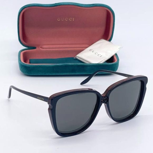 Sale! New Gucci Women\'s 63mm Black and Brown Sunglasses! main image 6
